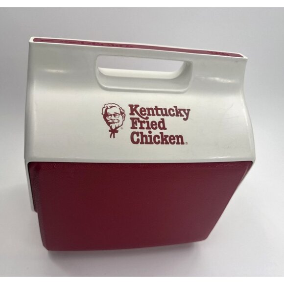 Vintage Little Playmate Cooler Igloo KFC Kentucky Fried Chicken Logo Red USA - Picture 1 of 13